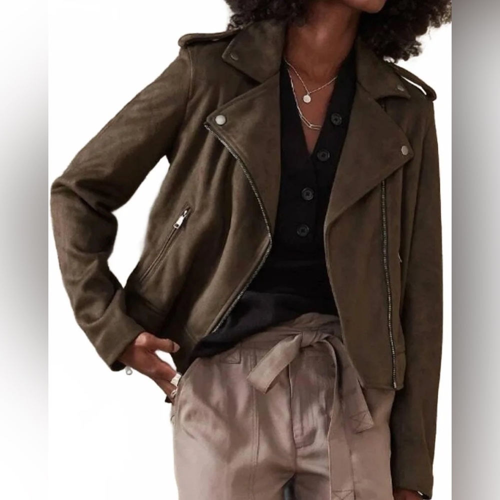 Banana Republic Falcon Brown Vegan Suede Jacket